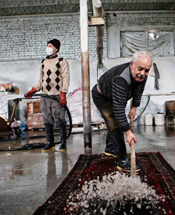 شستشوی سنتی قالی در قالیشویی تهراندشت  