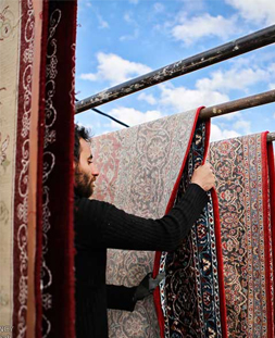 خشک کردن قالی در قالیشویی تهراندشت  